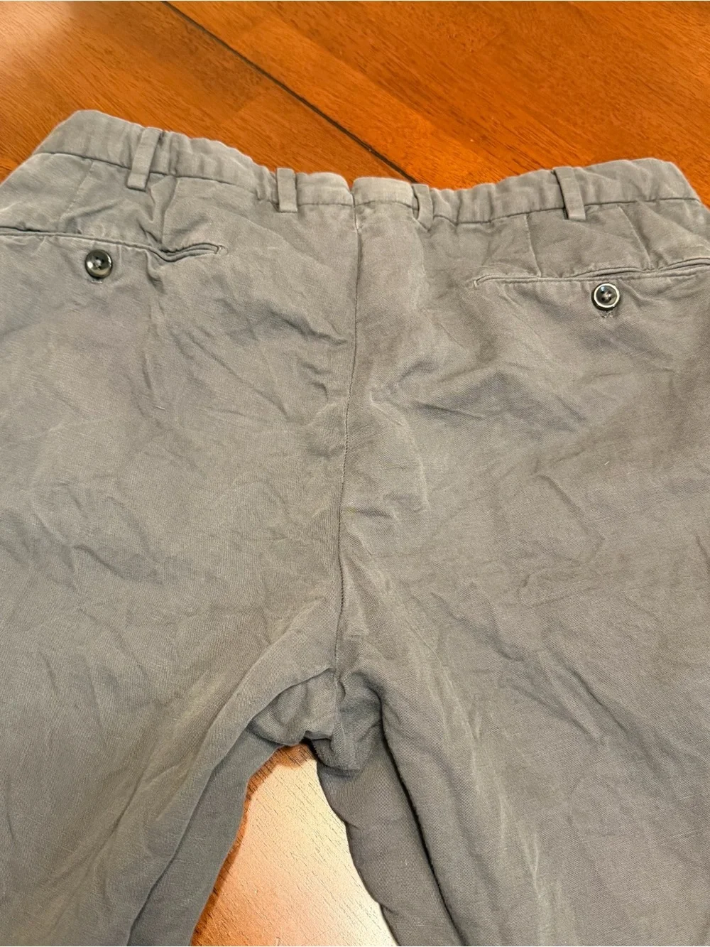 Incotex Slowear Chinolino Mens Gray Linen Cotton Trousers Chino Pants 34x32